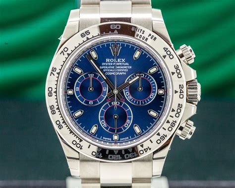 rolex daytona steel gold blue dial|white gold daytona blue face.